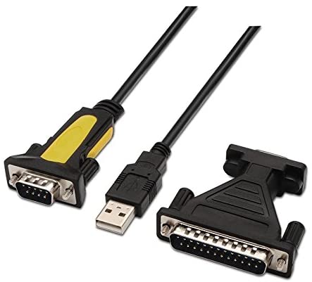 NANO CABLE Conversor USB a Serie con Adaptador DB25, 1.8m